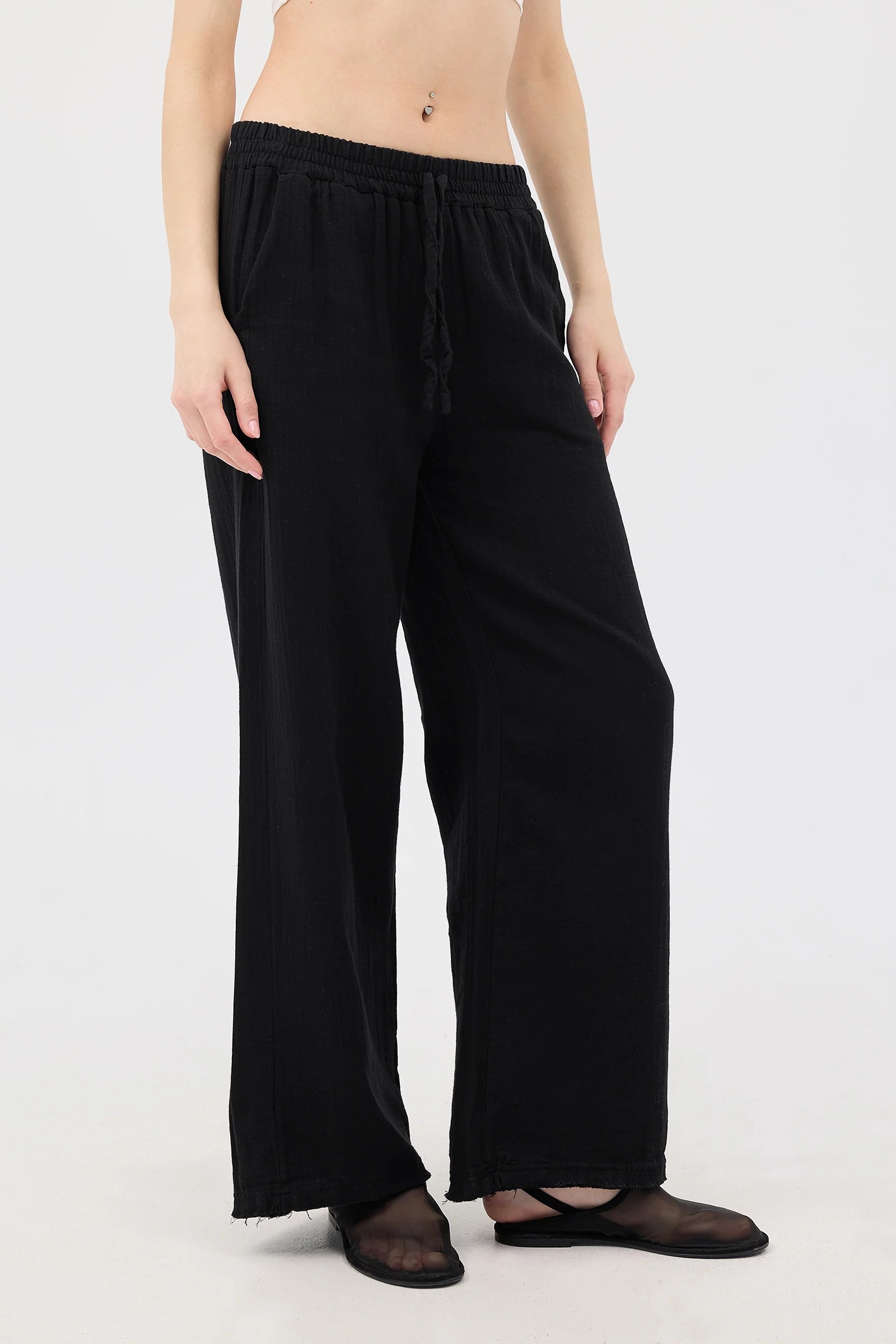 Wide-Leg Trousers With Elastic Waist - Image 49
