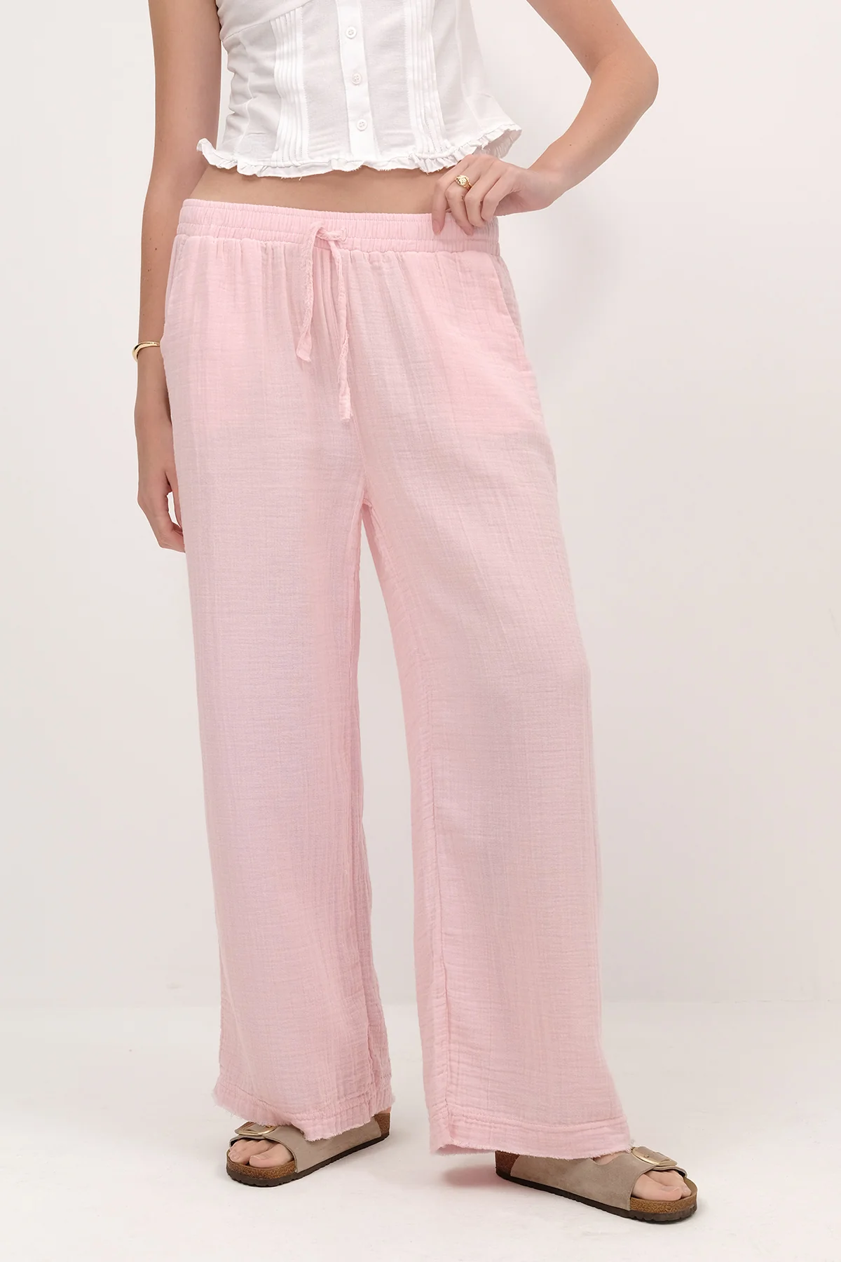 Wide-Leg Trousers With Elastic Waist - Image 5
