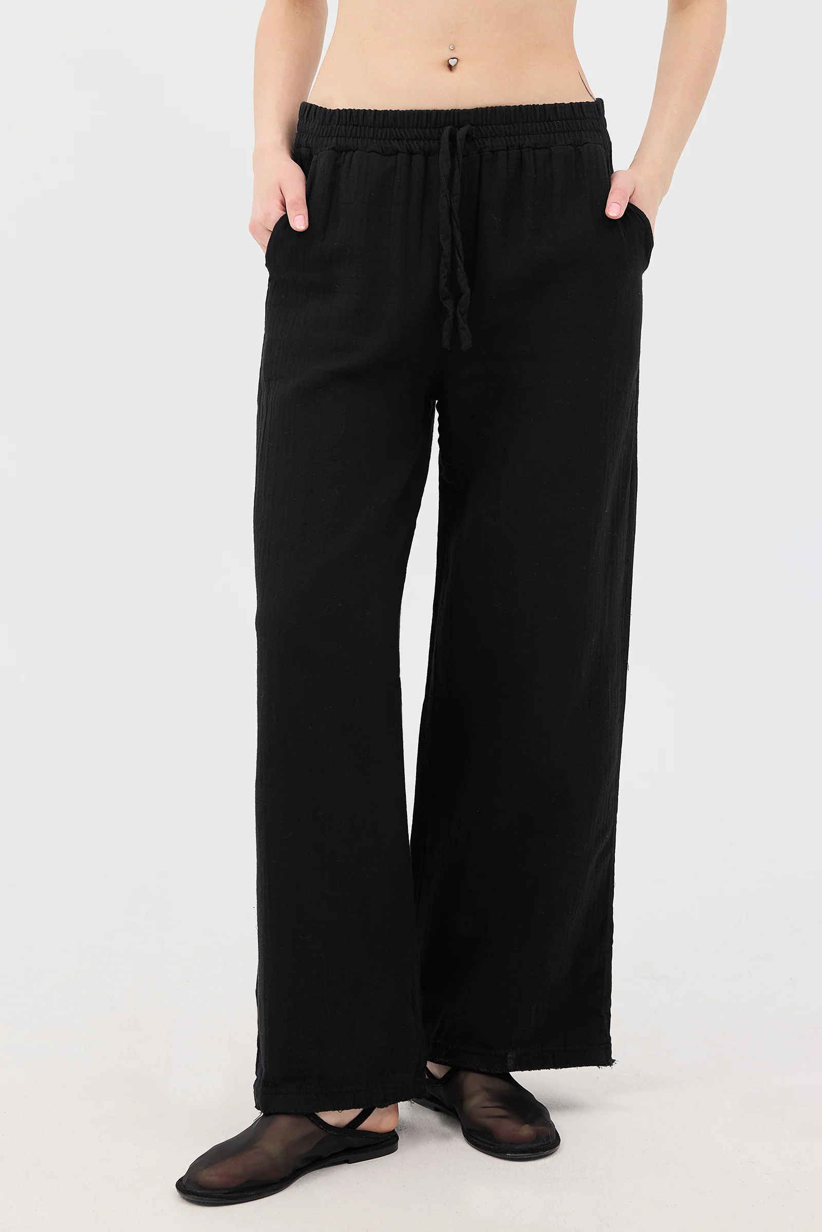 Wide-Leg Trousers With Elastic Waist - Image 51
