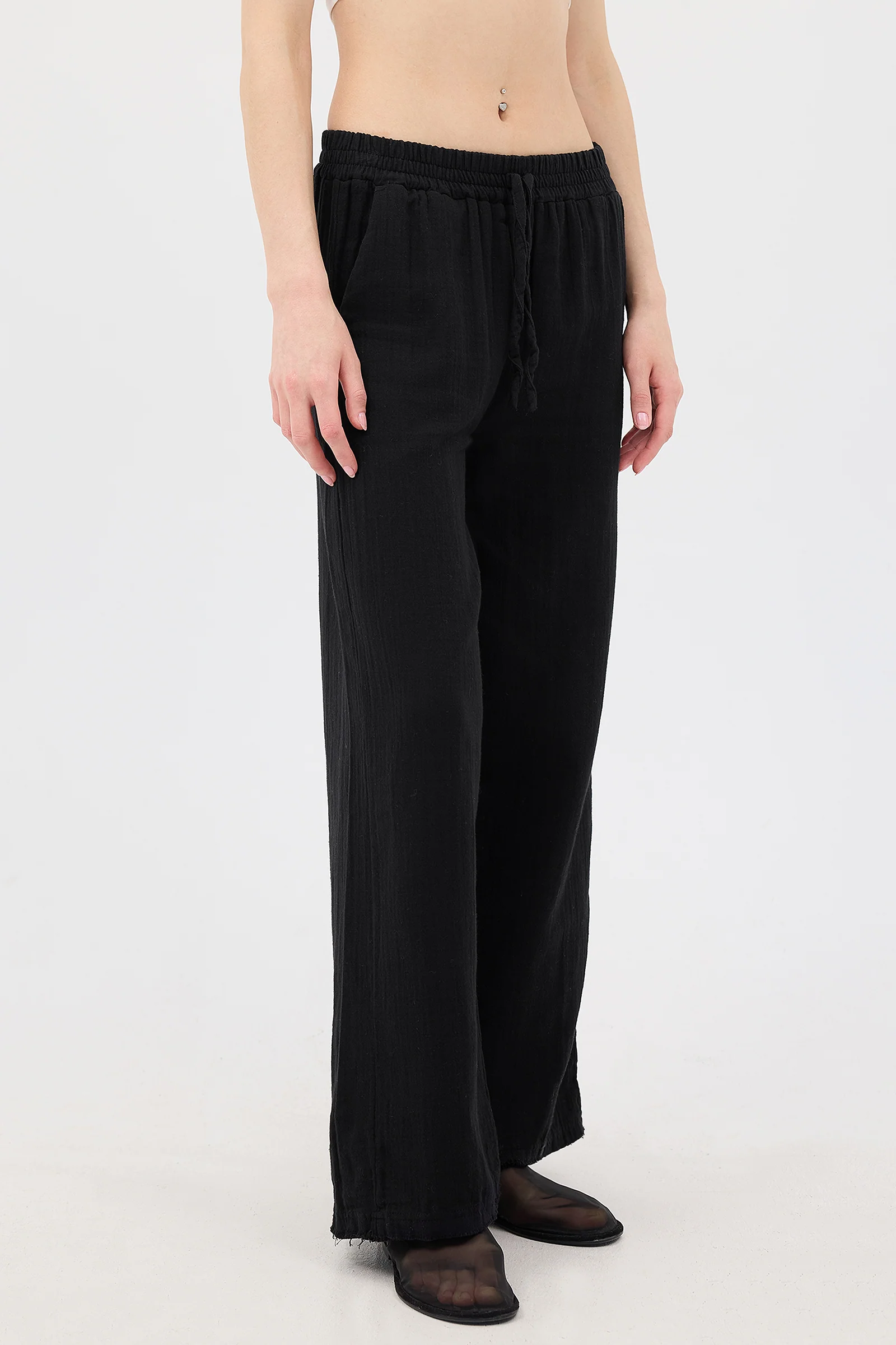 Wide-Leg Trousers With Elastic Waist - Image 53