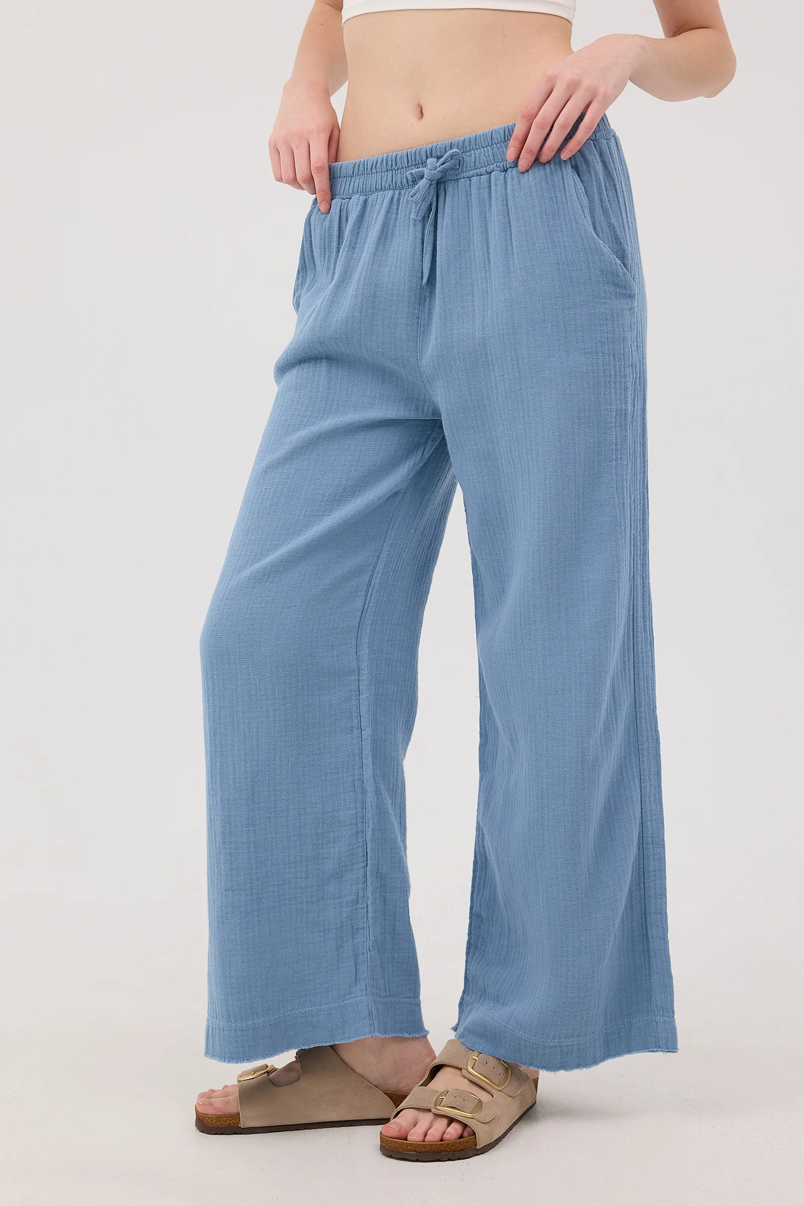 Wide-Leg Trousers With Elastic Waist - Image 55
