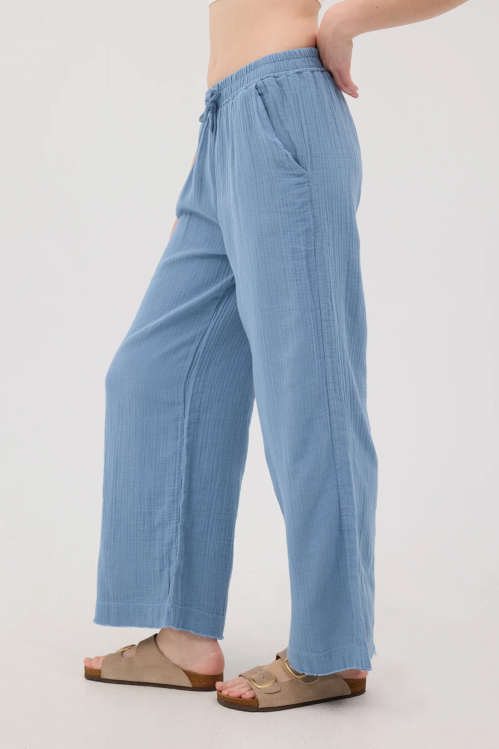 Wide-Leg Trousers With Elastic Waist - Image 57