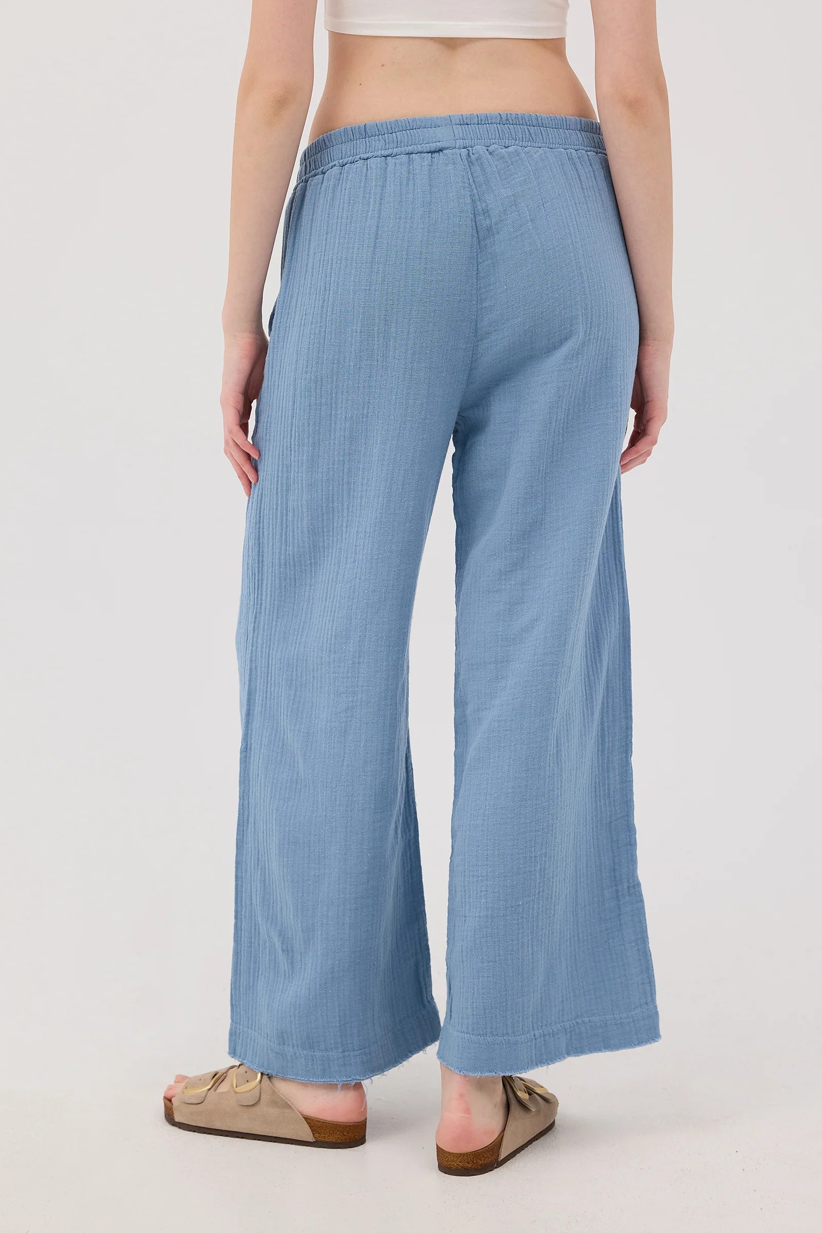 Wide-Leg Trousers With Elastic Waist - Image 58