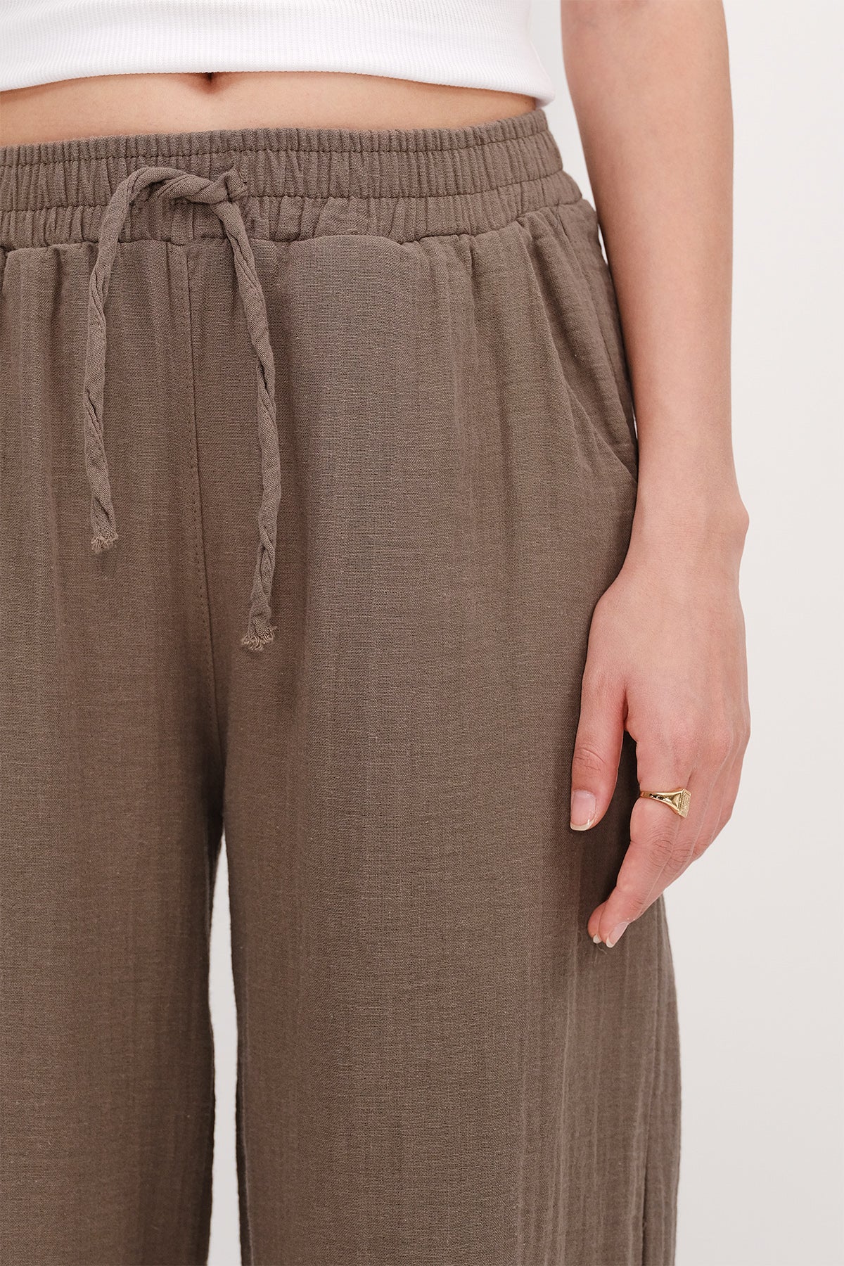 Wide-Leg Trousers With Elastic Waist - Image 9