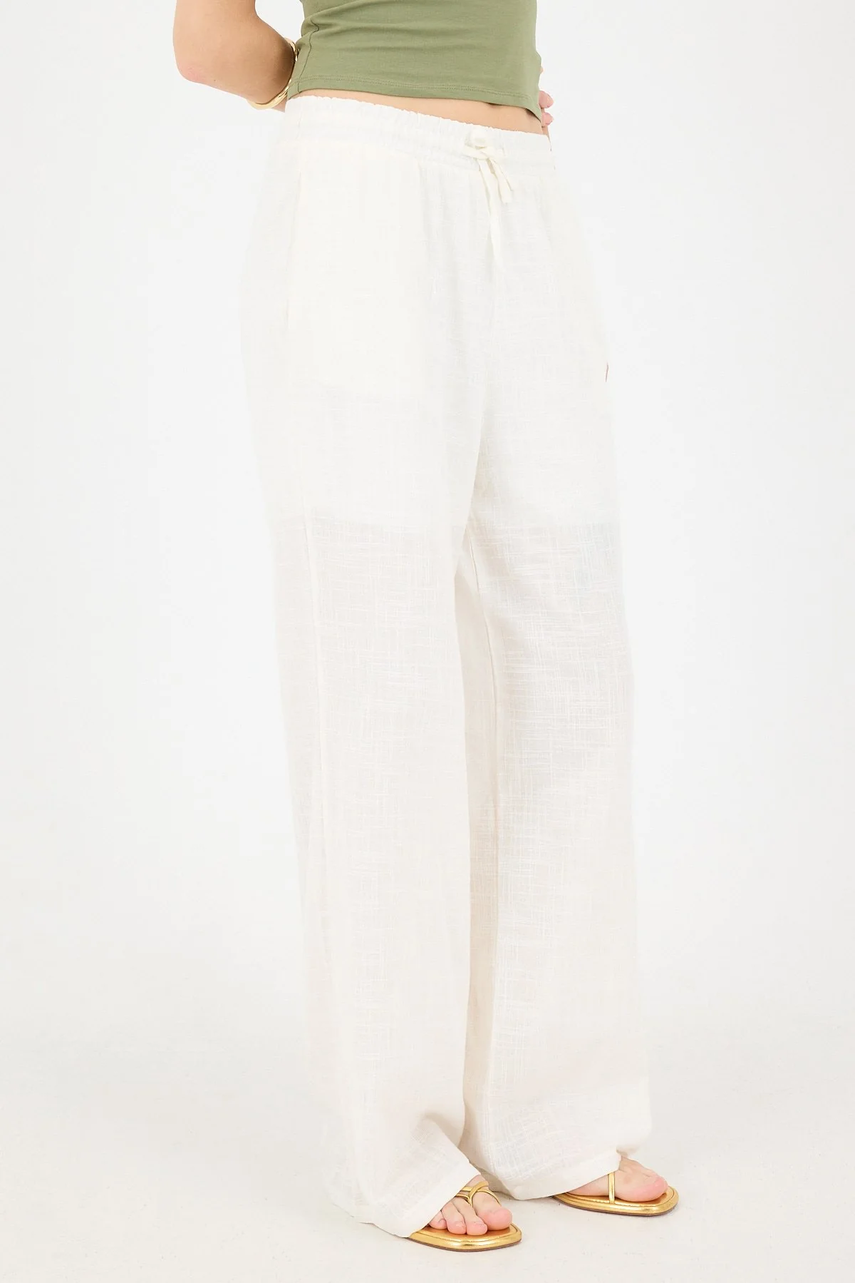 Wide Leg Trousers with Pockets - Image 19