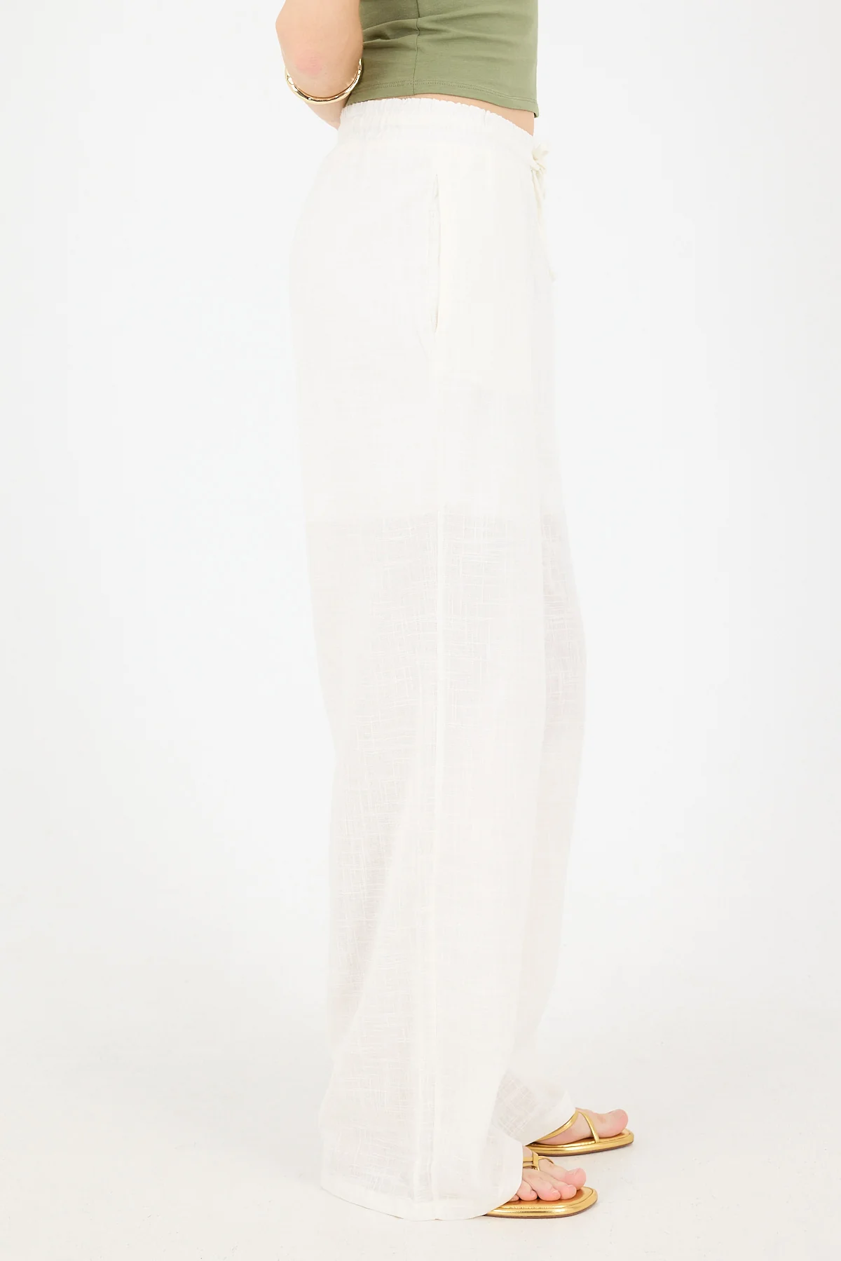 Wide Leg Trousers with Pockets - Image 20