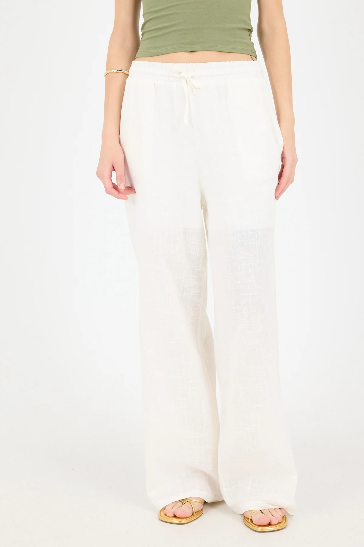 Wide Leg Trousers with Pockets - Image 22