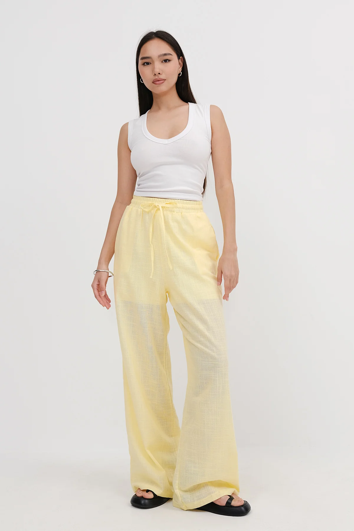 Wide Leg Trousers with Pockets - Image 5