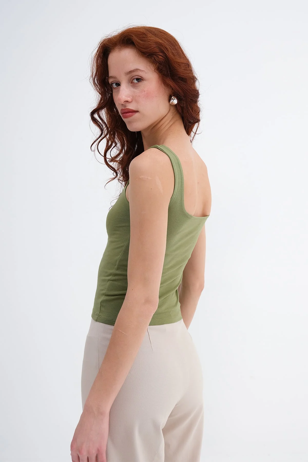 Wide-Strap Square Neck Tank Top - Image 11