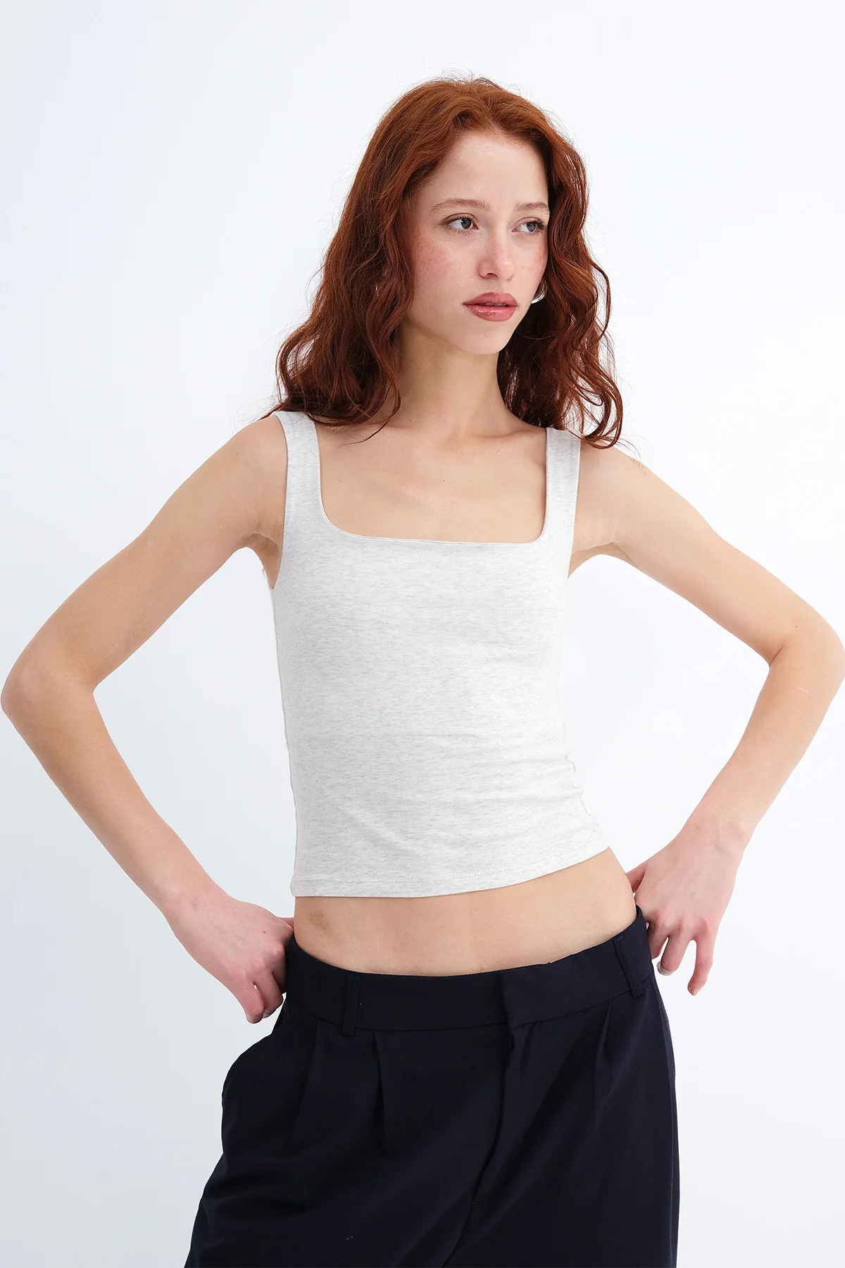Wide-Strap Square Neck Tank Top - Image 15