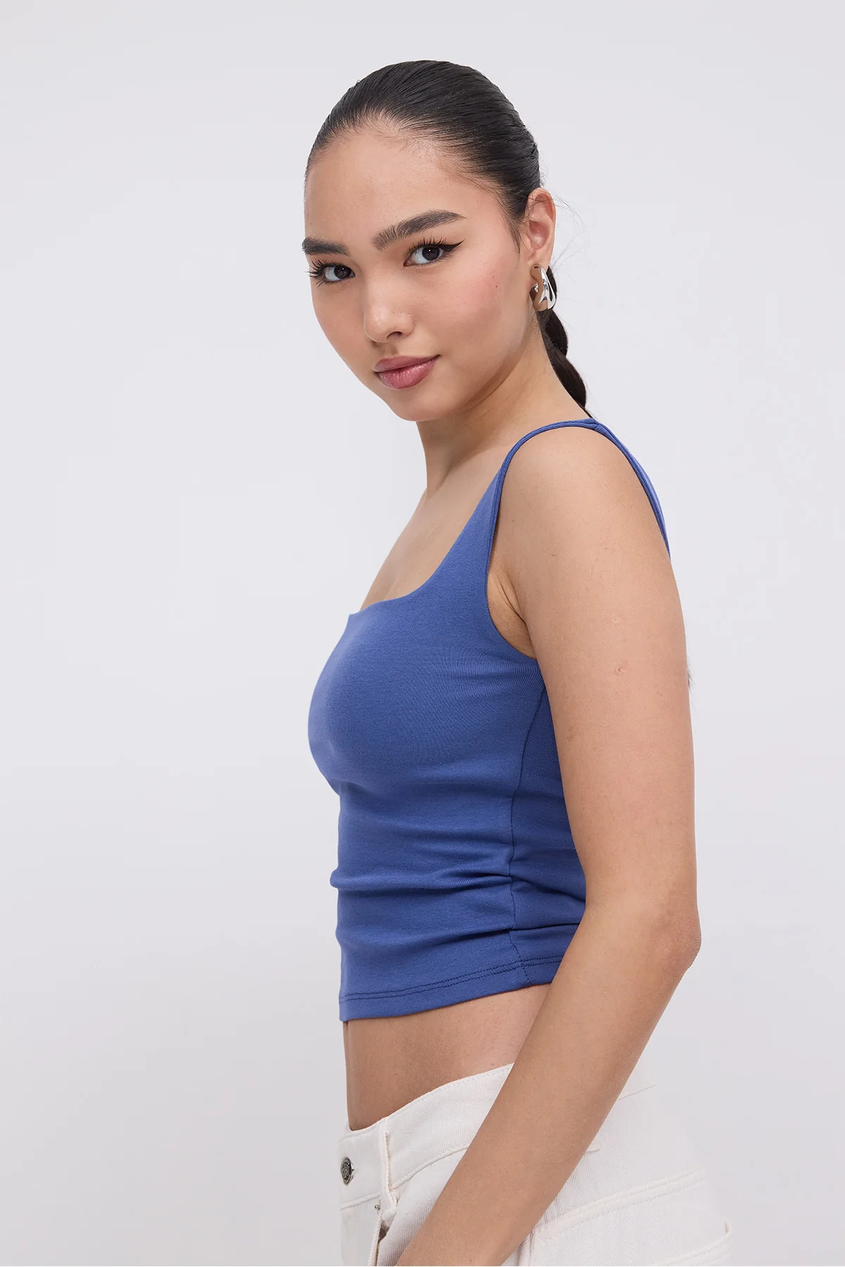 Wide-Strap Square Neck Tank Top - Image 26