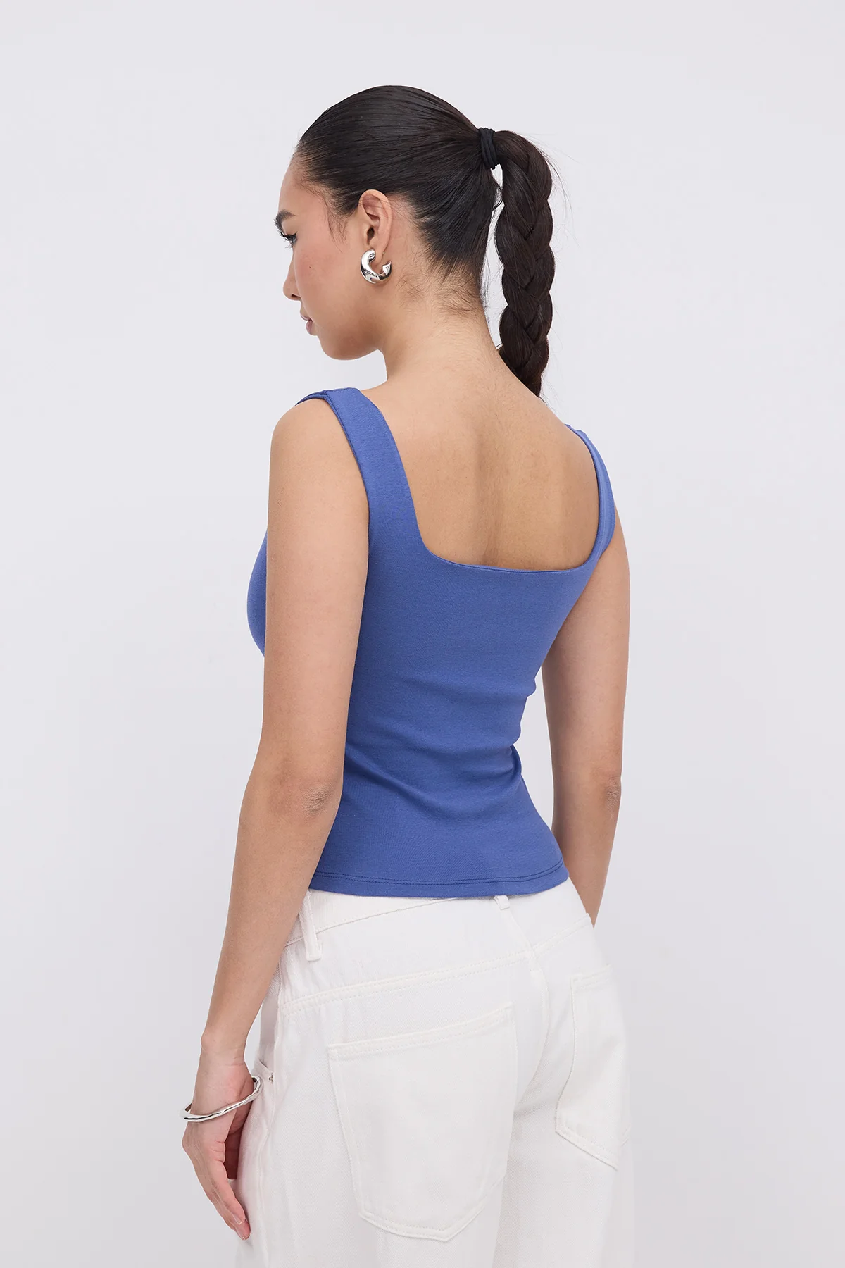 Wide-Strap Square Neck Tank Top - Image 29