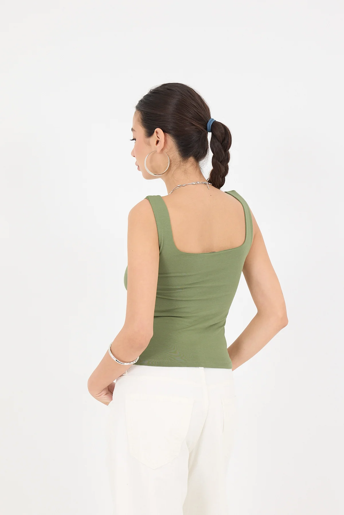 Wide-Strap Square Neck Tank Top - Image 44