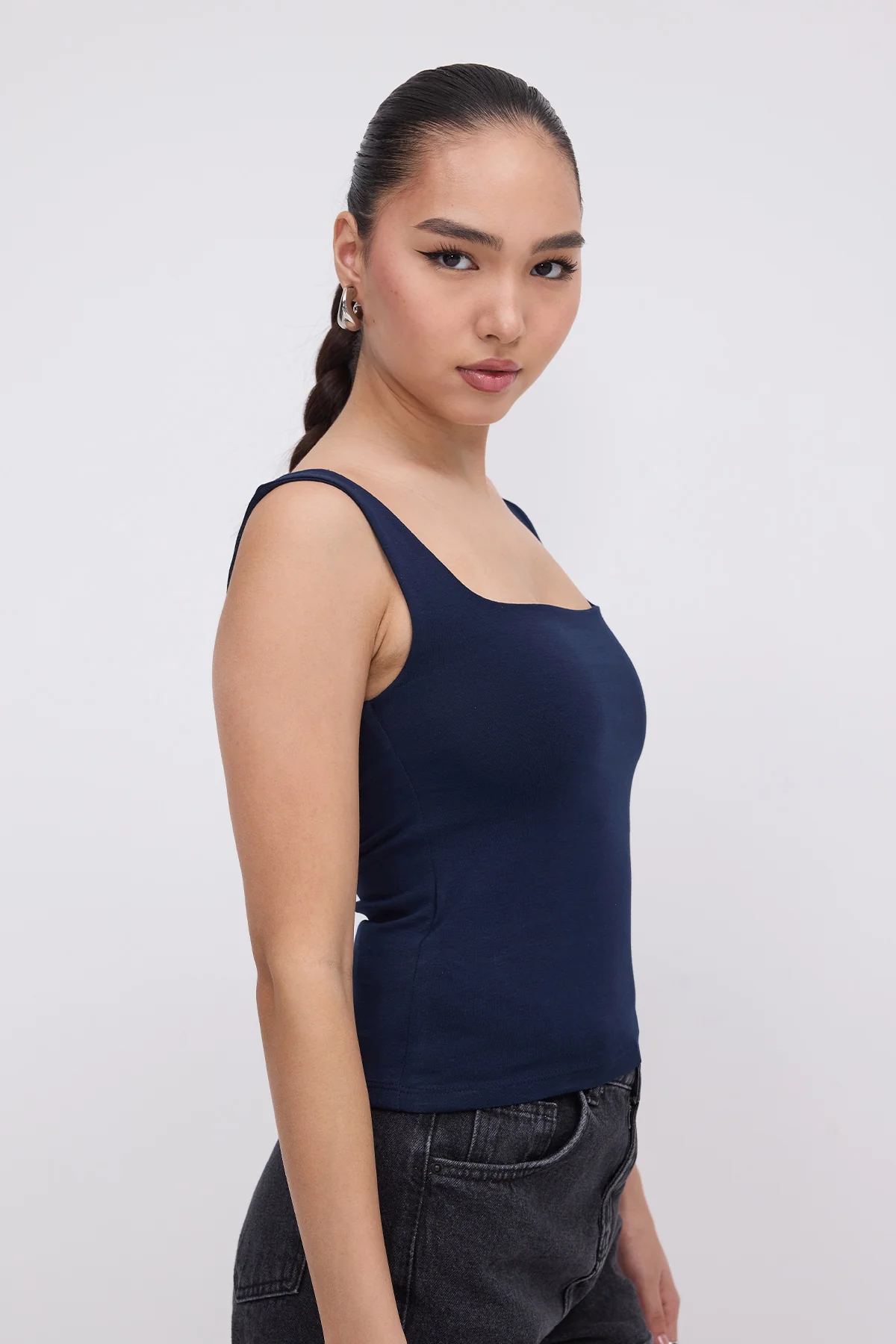Wide-Strap Square Neck Tank Top - Image 47