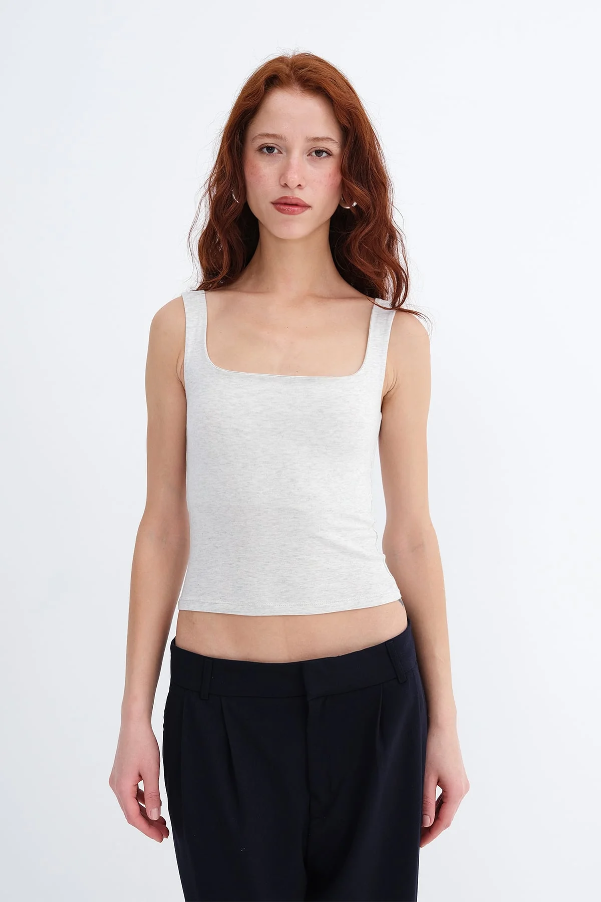 Wide-Strap Square Neck Tank Top - Image 6